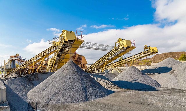 Rock Associates quarry, crushing plant aggregates production site